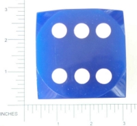 Dice : LG PLASTIC 2 D6 TRANSLUCENT ROUNDED SOLID 1