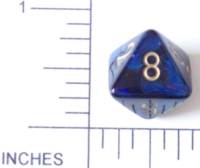 Dice : D8 OPAQUE ROUNDED IRIDESCENT CHESSEX SCARAB
