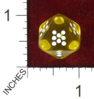 Dice : D8 CLEAR ROUNDED SOLID CHESSEX PIPPED