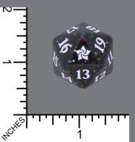 Dice : D20 MTG TRANSUCENT ROUNDED GLITTER WIZARDS OF THE COAST MTG FOUNDATIONS 06