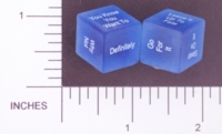 Dice : NON NUMBERED TRANSLUCENT ROUNDED SOLID DESTINY DICE INDECISION 01