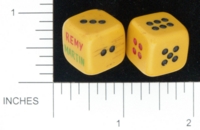 Dice : D6 OPAQUE ROUNDED SOLID REMY MARTIN 01