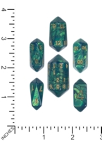 Dice : MINT74 CRYSTAL CASTE OTHERWORLDS SPINDLE GREEN