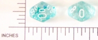 Dice : D10 CLEAR ROUNDED SWIRL CHESSEX NEBULA 02