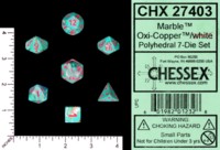 Dice : MINT67 CHESSEX 2019 01 MARBLE OXY COPPER RECOLOR