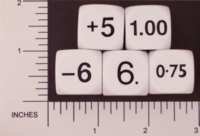 Dice : NUMBERED OPAQUE ROUNDED SOLID FAMILY LEARNING MATH NUMBERS 04