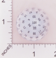 Dice : D100 CLEAR WITH BLACK SMALL AND FROSTED 01