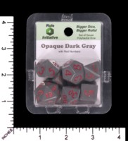 Dice : MINT65 ROLE FOR INITIATIVE OPAQUE GREY WITH RED