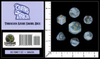 Dice : MINT89 GOODMAN GAMES IMPACT MINIATURES CAVES OF THRACIA GMG6106 THRACIAN AZURE SWIRL FUNKY