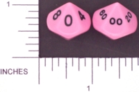 Dice : D10 OPAQUE ROUNDED SOLID PINK KOPLOW 01