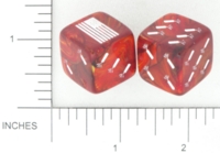 Dice : D6 OPAQUE ROUNDED IRIDESCENT CHESSEX CUSTOM 04 FOR JSPASSNTHRU FIRECRACKERS FLAG 4TH OF JULY 01