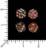Dice : MINT80 UNKNOWN D6 SMALL BROWN