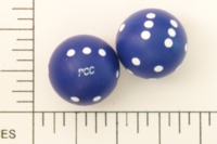 Dice : D6 OPAQUE ROUNDED SOLID SPHERICAL 1