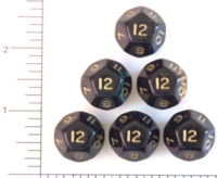 Dice : D12 OPAQUE ROUNDED SWIRL CRYSTAL CASTE OBLIVION STD POLY