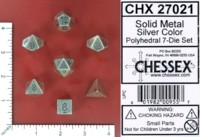 Dice : MINT63 CHESSEX SOLID METAL SILVER CHX 27021