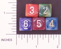 Dice : NUMBERED OPAQUE ROUNDED SWIRL CHESSEX PHANTOM 02