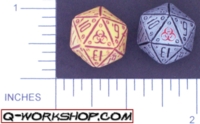 Dice : D20 OPAQUE ROUNDED SOLID Q WORKSHOP NEURO 03