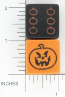 Dice : D6 OPAQUE ROUNDED SOLID UNKNOWN PUMPKIN BKTRADE 01