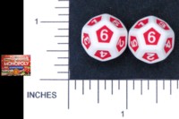Dice : D12 OPAQUE ROUNDED SOLID PARKER BROTHERS MANCHESTER UNITED MONOPOLY 01