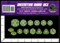 Dice : MINT88 GOODMAN GAMES IMPACT MINIATURES GREENSTONE SHARD