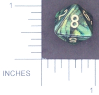 Dice : D8 OPAQUE ROUNDED IRIDESCENT CHESSEX UNNAMED 01
