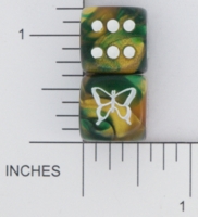 Dice : D6 OPAQUE ROUNDED SWIRL CHESSEX CUSTOM 10 FOR JSPASSINTHRUS