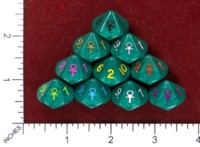 Dice : MINT50 CHESSEX ANKH RAINBOW RECOLOR