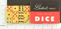 Dice : MINT1 CRISLOID IVORY 12 FIVE EIGHTHS INLAID 01
