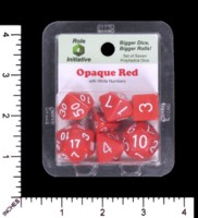 Dice : MINT65 ROLE FOR INITIATIVE OPAQUE RED WITH WHITE