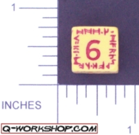 Dice : NUMBERED OPAQUE ROUNDED SOLID Q WORKSHOP RUNIC 02