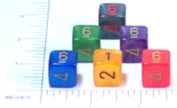Dice : NUMBERED OPAQUE ROUNDED IRIDESCENT CHESSEX VELVET