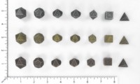 Dice : MINT61 UNKNOWN CHINESE ZINC ITALIC ANCIENT ANTIQUE RECESSED FACES