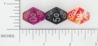 Dice : D10 TRANSLUCENT ROUNDED SWIRL CHESSEX 02