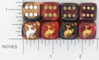 Dice : D6 OPAQUE ROUNDED SWIRL CHESSEX CUSTOM 03 FOR JSPASSINTHRUS