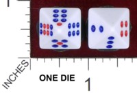 Dice : D8 OPAQUE ROUNDED SOLID UNKNOWN CHINESE