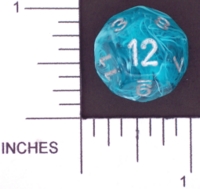Dice : D12 TRANSLUCENT ROUNDED SWIRL CHESSEX MENAGERIE 01