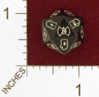 Dice : D20 OPAQUE ROUNDED SOLID Q WORKSHOP CUSTOM FOR WARLORD CCG 01