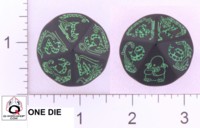 Dice : D10 OPAQUE ROUNDED SOLID Q WORKSHOP CTHULHU DICE OF DOOM 01