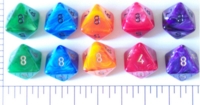 Dice : D8 OPAQUE ROUNDED SWIRL CC SILK 1