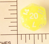 Dice : D20 TRANSLUCENT ROUNDED SOLID 2