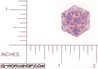 Dice : D20 CLEAR ROUNDED SOLID Q WORKSHOP CELTIC II 02