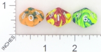 Dice : D10 OPAQUE ROUNDED SWIRL CRYSTAL CASTE TOXIC 01