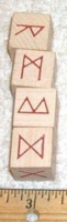 Dice : NON NUMBERED UNKNOWN RUNE DICE 02 WOOD