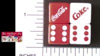 Dice : D6 OPAQUE SHARP SOLID PARKER BROTHERS COCA COLA MONOPOLY
