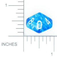 Dice : D10 CLEAR ROUNDED SWIRL CHESSEX NEBULA 03