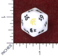 Dice : D20 OPAQUE ROUNDED SOLID LEGION GAMES SPINDOWN