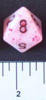 Dice : D8 OPAQUE ROUNDED SPECKLED WITH BROWN 1