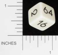 Dice : NON NUMBERED OPAQUE ROUNDED SOLID DOUBLING 04