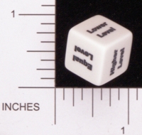 Dice : D6 OPAQUE ROUNDED SOLID CHESSEX CHARACTER BUILDER LEVEL 01