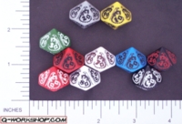 Dice : D10 OPAQUE ROUNDED SOLID Q WORKSHOP DRAGON RERELEASE 02